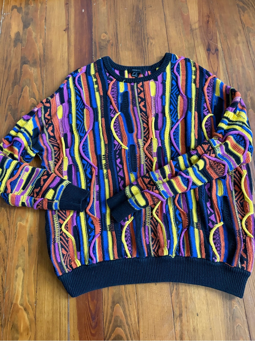 Forever 21 Coogi Inspired 90's Retro Sweater Multicolored Size 1X